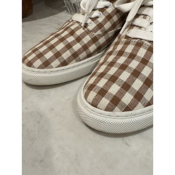 Loeffler Randall Brown and White Checkered Sneakers - Picture 5 of 10